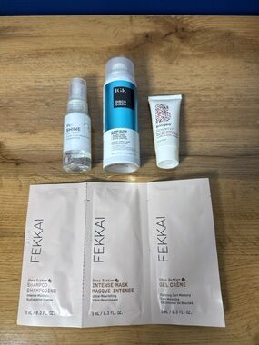 Travel Size Haircare Set IGK Shine Spray + Briogeo + NatureLab + Fekkai Minis